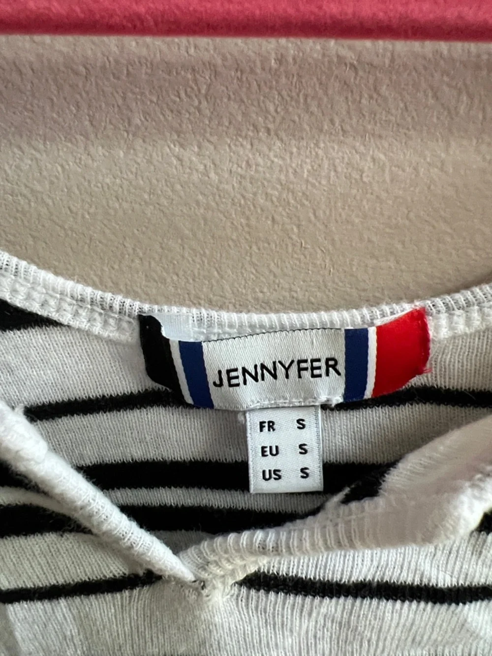 Striped Black & White Cropped Tank Top by JENNYFER - Picture 2 of 4